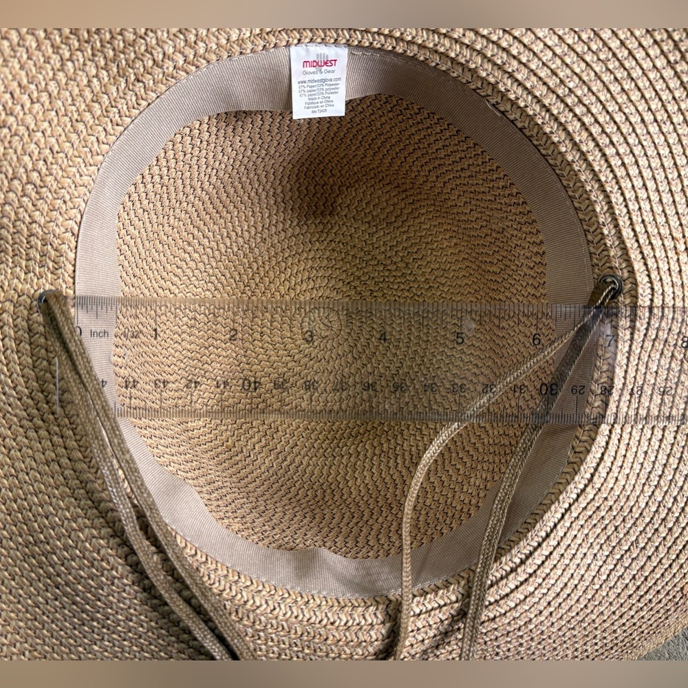 Midwest Tan & Brown Woven Sun Hat - Picture 9 of 10